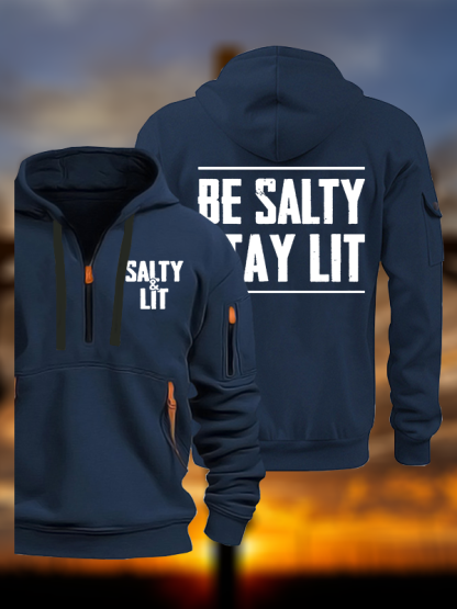 Be Salty Stay Lit  Jesus God Christian Zipper Hoodies