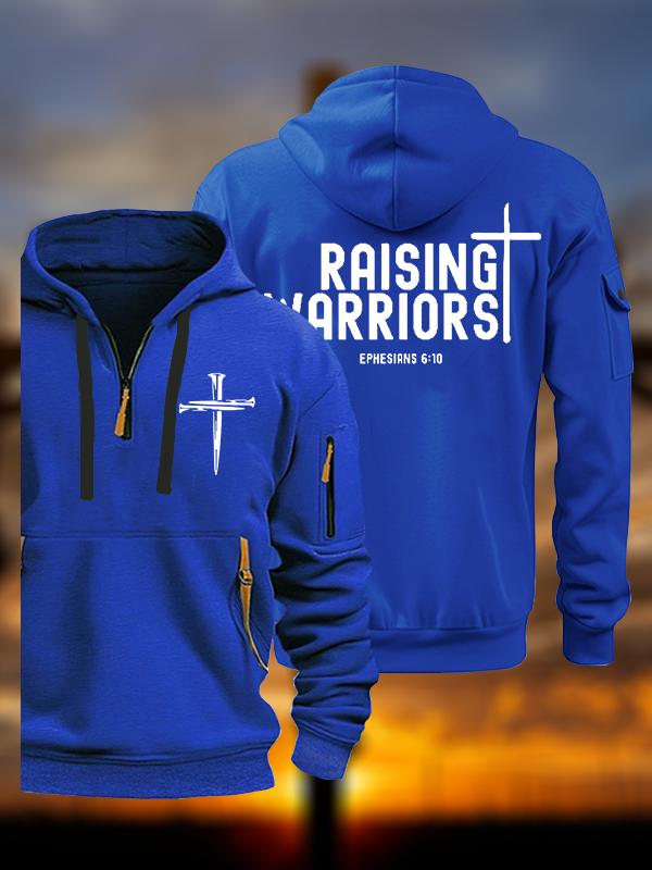 Raising Warriors Bible Verse Jesus God Christian Zipper Hoodies
