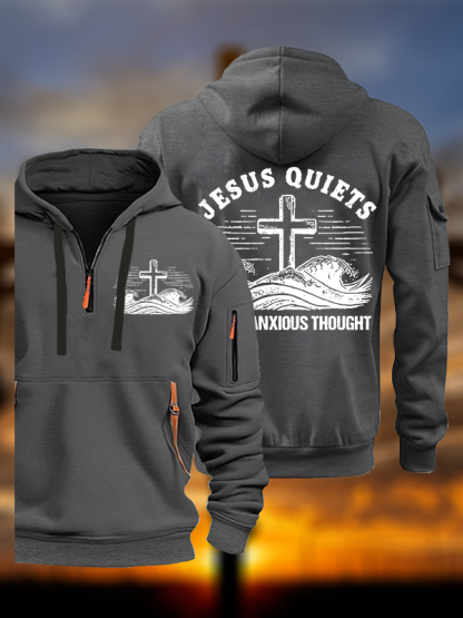 Jesus Quiets Every Anxious Thought  Jesus God Christian Zipper Hoodies