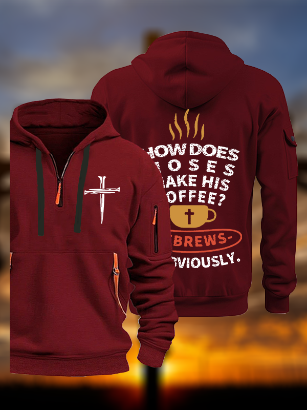 How Does Moses Make His Coffee Jesus God Christian Zipper Hoodies