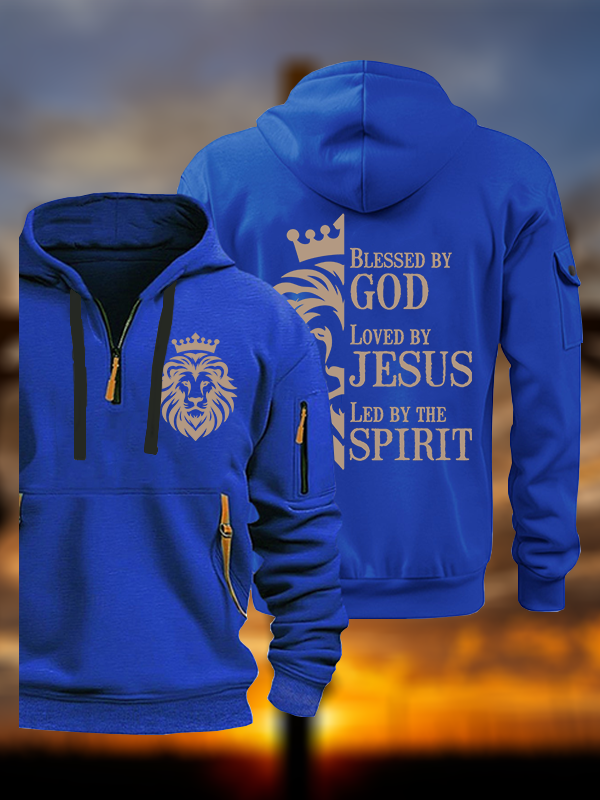 Blessed Loved Led Jesus God Christian Zipper Hoodies