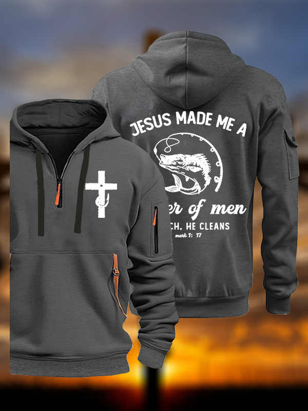 Fisher of Men Cross Jesus God Christian Zipper Hoodies
