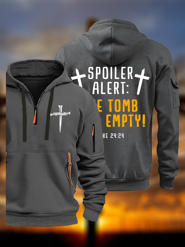 Spoiler Alert:The Tomb Was Empty Jesus God Christian Zipper Hoodies