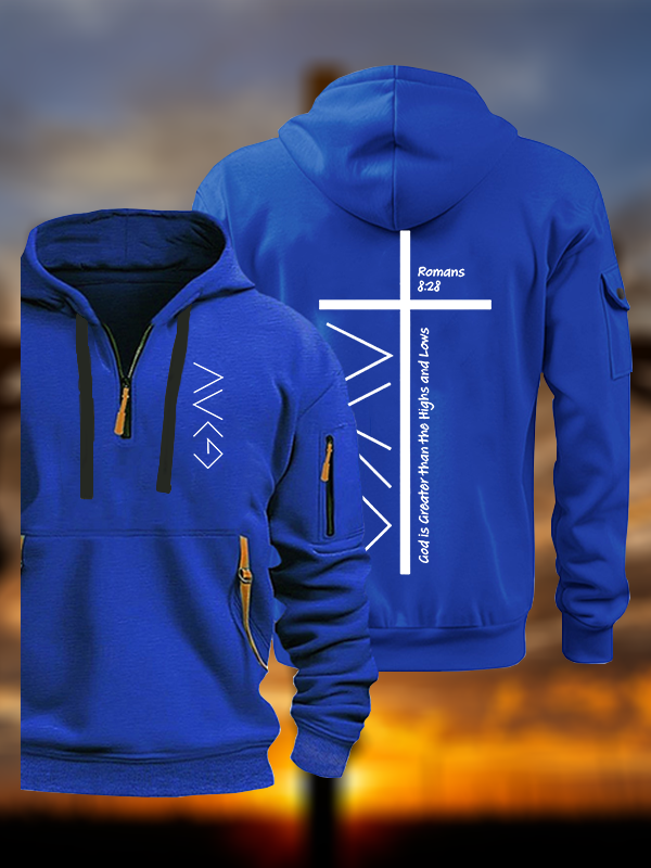God Is Greater Than The Highs And Lows  Jesus God Christian Zipper Hoodies
