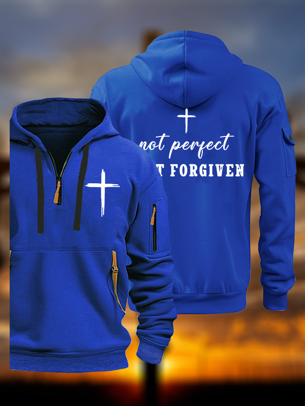 Not Perfect Just Forgiven Jesus God Christian Zipper Hoodies