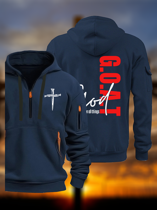 G.O.A.T.  Jesus God Christian Zipper Hoodies