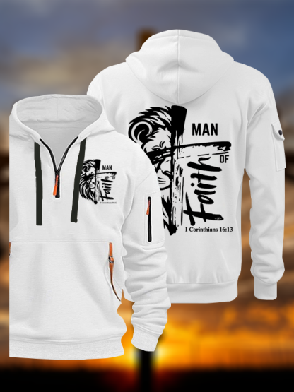Man Of Faith Jesus God Christian Zipper Hoodies