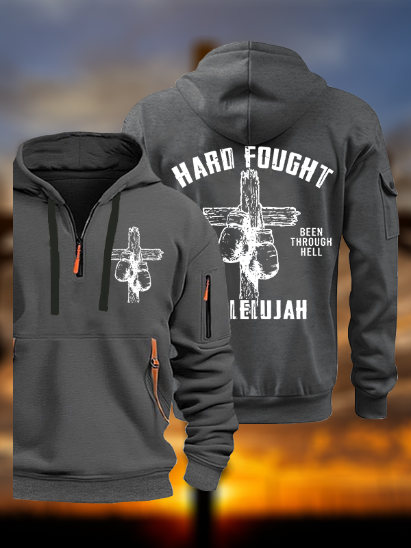 Hard Fought Hallelujah Jesus God Christian Zipper Hoodies