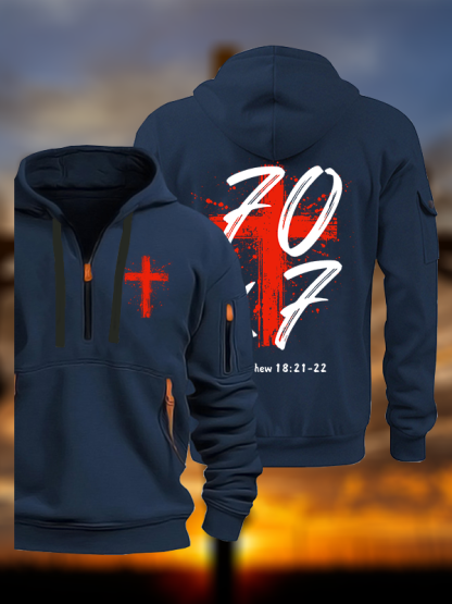 Matthew 18:21-22 Jesus God Christian Zipper Hoodies