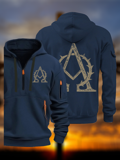 Alpha and Omega Jesus God Christian Zipper Hoodies