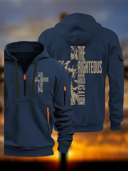 Bold as A Lion Jesus God Christian Zipper Hoodies