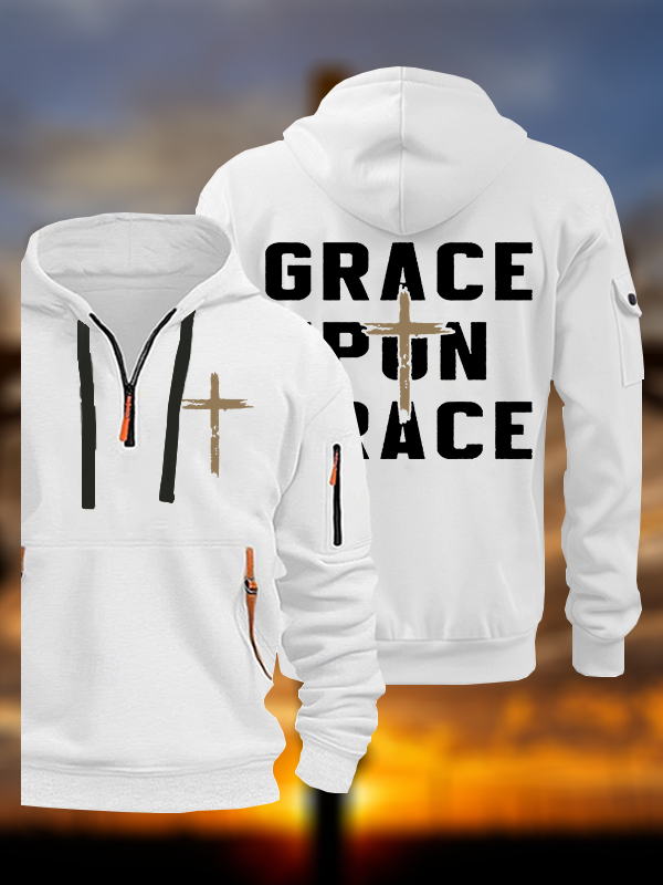 Grace Upon Grace  Jesus God Christian Zipper Hoodies