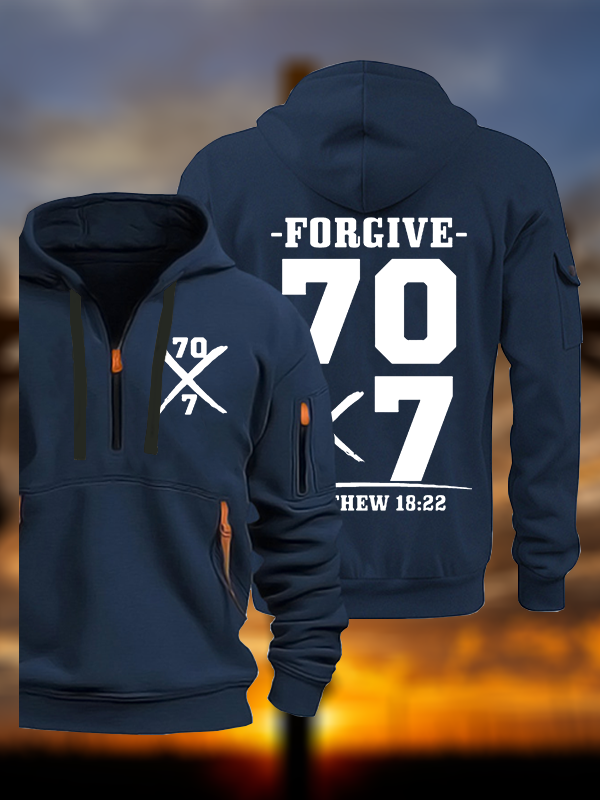 Forgive 70 times 7 Jesus God Christian Zipper Hoodies