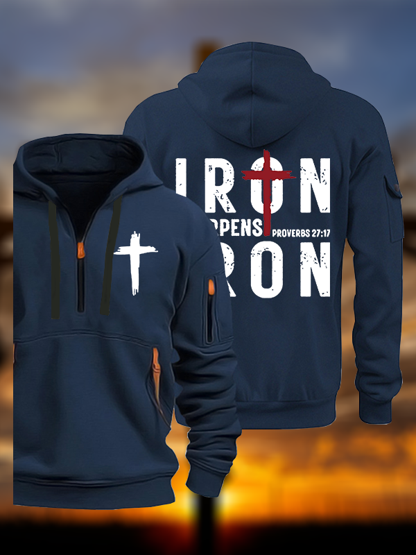  Iron Sharpens Iron  Jesus God Christian Zipper Hoodies