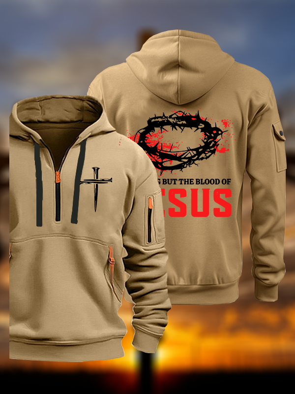 Nothing But The Blood Of Jesus Jesus God Christian Zipper Hoodies