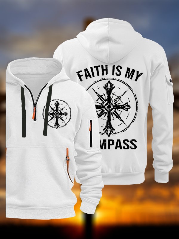 Faith Is My Compass Jesus God Christian Zipper Hoodies