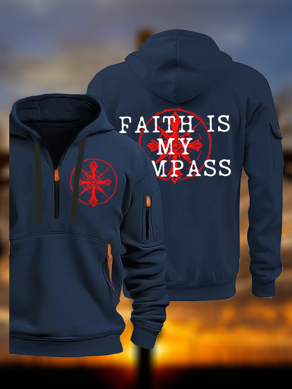 Faith Is My Compass Jesus God Christian Zipper Hoodies