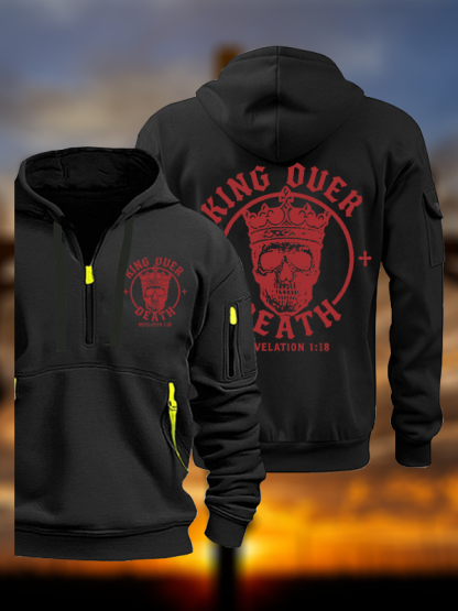 King Over Death Jesus God Christian Zipper Hoodies