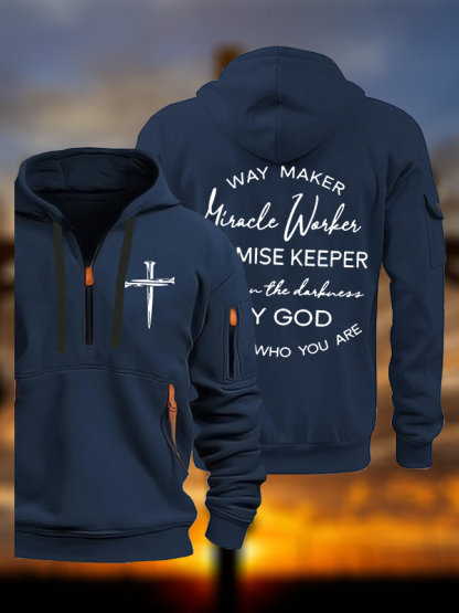 Way Maker Miracle Worker Promise Keeper Light In The Darkness My God That Is Who You Are Jesus God Christian Zipper Hoodies