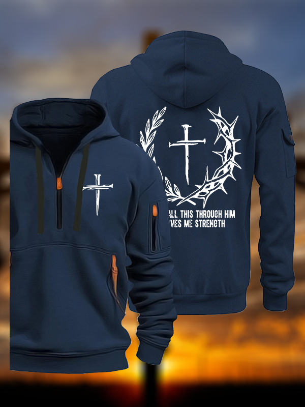 I Can Do All This Throuch Him Who Gives Me Strength Jesus God Christian Zipper Hoodies