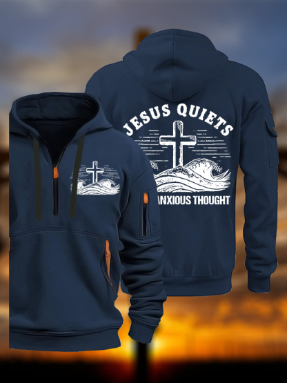 Jesus Quiets Every Anxious Thought  Jesus God Christian Zipper Hoodies