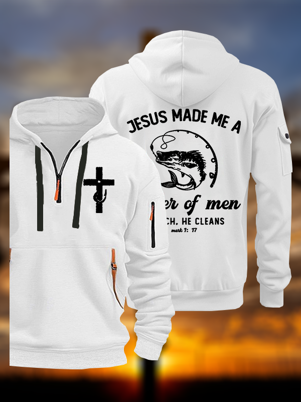 Fisher of Men Cross Jesus God Christian Zipper Hoodies