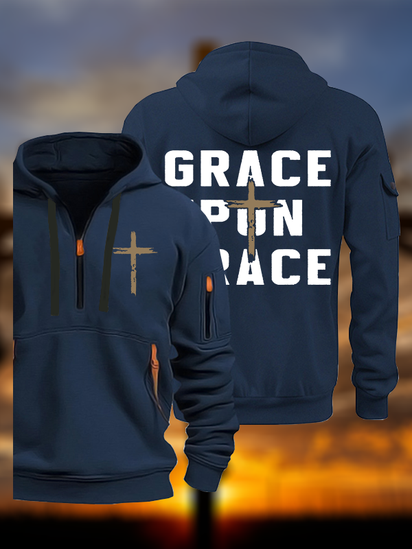 Grace Upon Grace  Jesus God Christian Zipper Hoodies