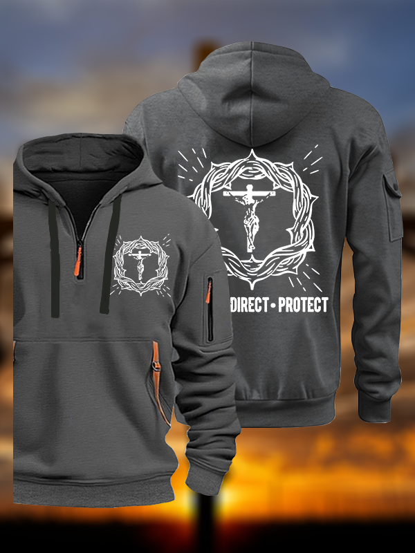 Correct Direct Protect Jesus God Christian Zipper Hoodies