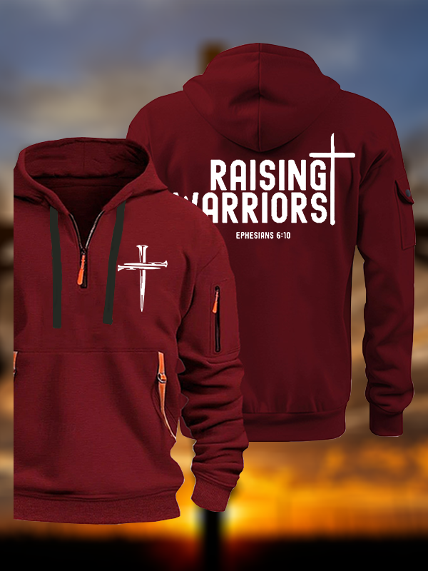 Raising Warriors Bible Verse Jesus God Christian Zipper Hoodies