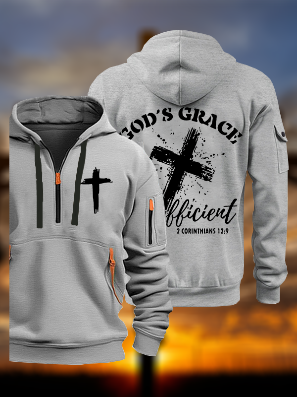 God's Grace Is Sufficient  Jesus God Christian Zipper Hoodies