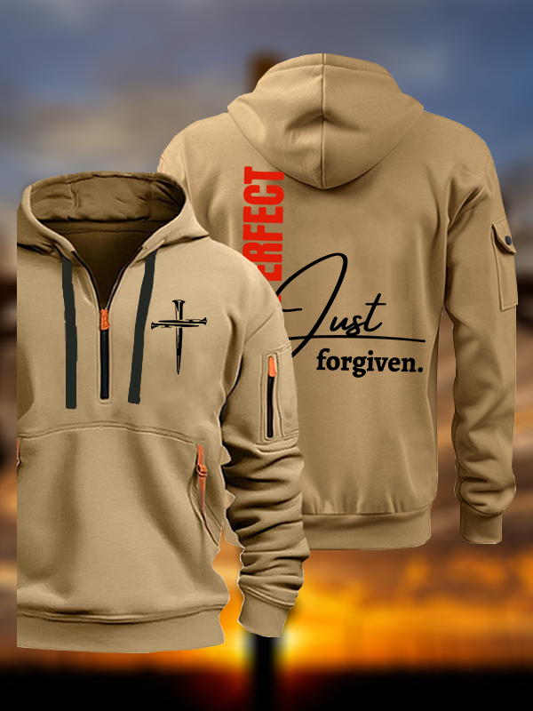 Not Perfect Just Forgiven Jesus God Christian Zipper Hoodies