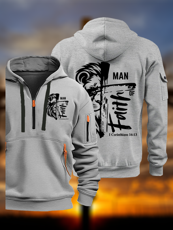 Man Of Faith Jesus God Christian Zipper Hoodies