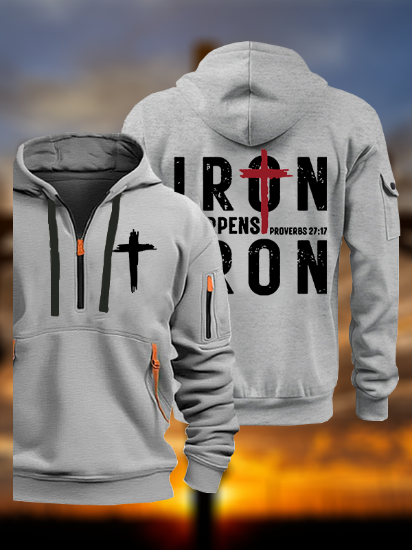  Iron Sharpens Iron  Jesus God Christian Zipper Hoodies