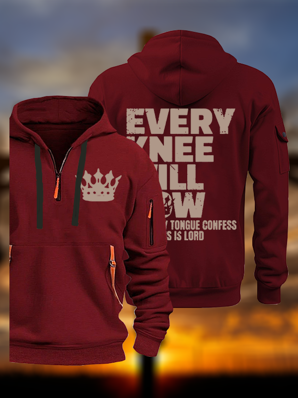 Every Knee Will Bow  Jesus God Christian Zipper Hoodies