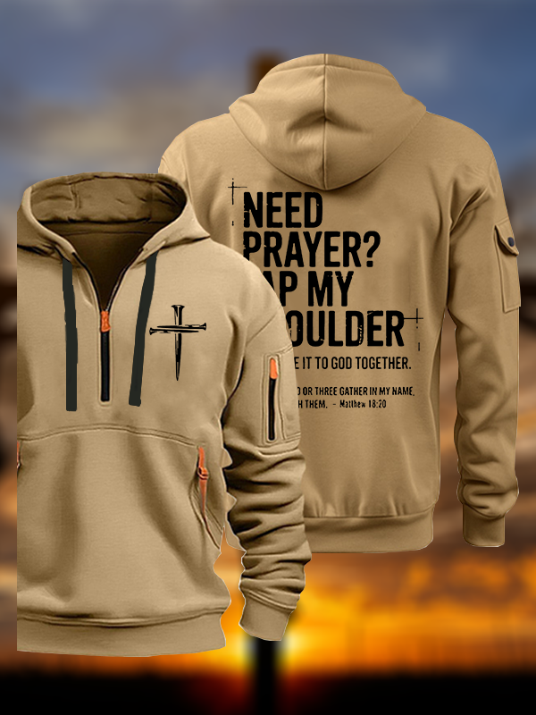 Need Prayer Tap My Shoulder Jesus God Christian Zipper Hoodies