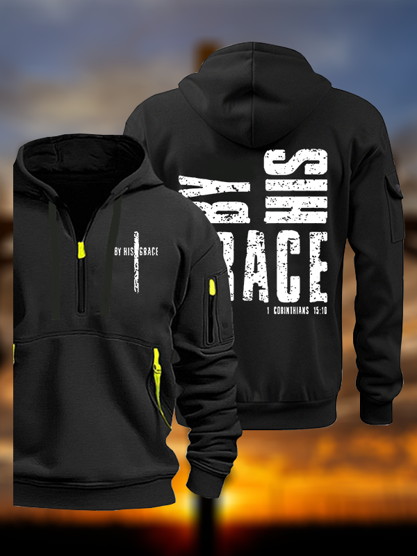 By His Grace Jesus God Christian Zipper Hoodies