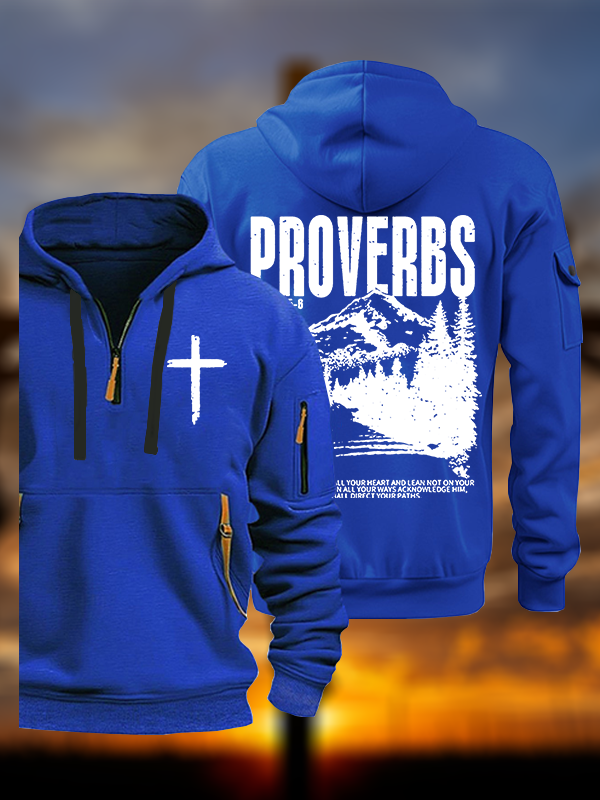 Proverbs 3:5-6 Jesus God Christian Zipper Hoodies