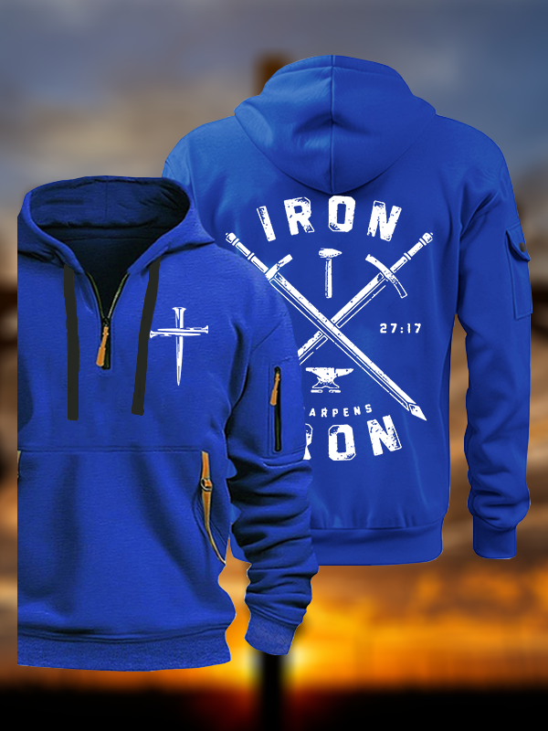 Iron Sharpens Iron Jesus God Christian Zipper Hoodies