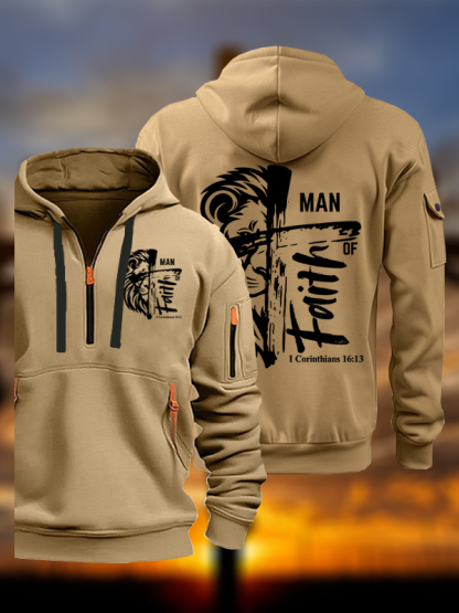 Man Of Faith Jesus God Christian Zipper Hoodies