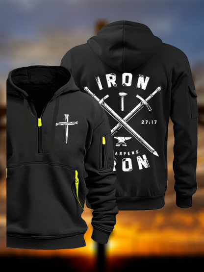 Iron Sharpens Iron Jesus God Christian Zipper Hoodies