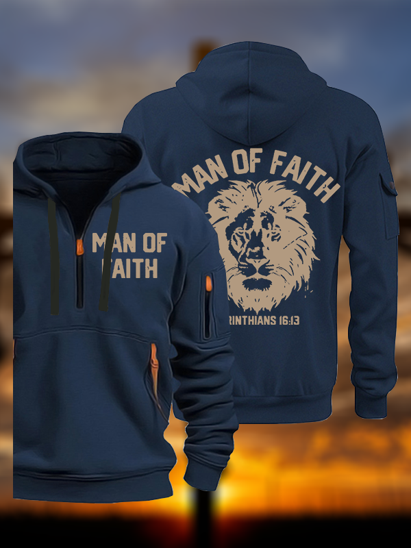 Man Of Faith  Jesus God Christian Zipper Hoodies