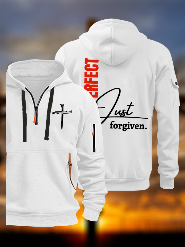 Not Perfect Just Forgiven Jesus God Christian Zipper Hoodies