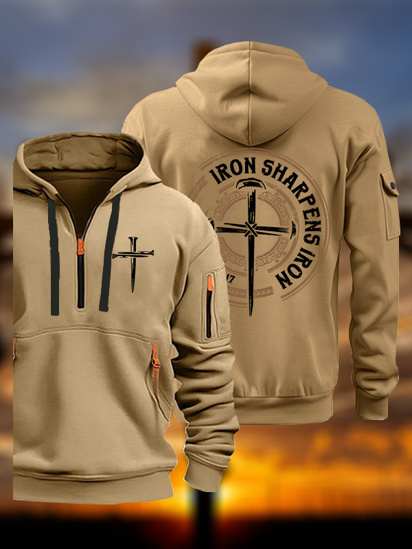 Iron Sharpens Iron - Proverbs 27:17 Jesus God Christian Zipper Hoodies