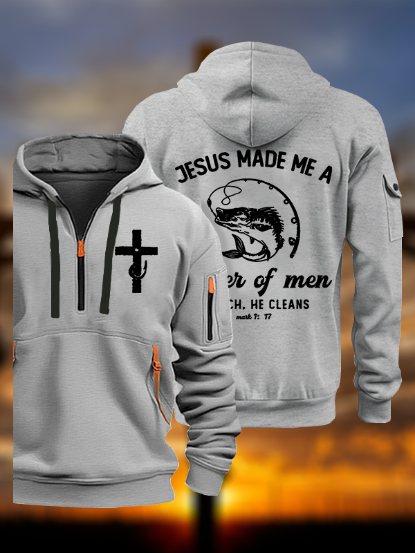 Fisher of Men Cross Jesus God Christian Zipper Hoodies