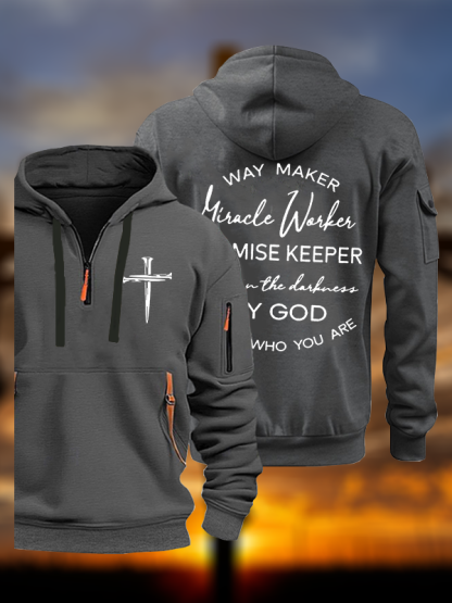 Way Maker Miracle Worker Promise Keeper Light In The Darkness My God That Is Who You Are Jesus God Christian Zipper Hoodies
