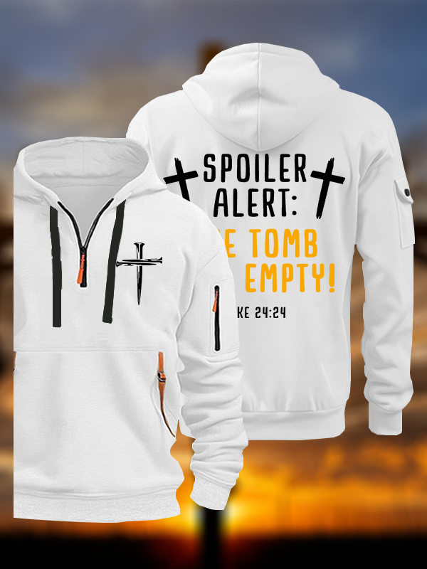 Spoiler Alert:The Tomb Was Empty Jesus God Christian Zipper Hoodies