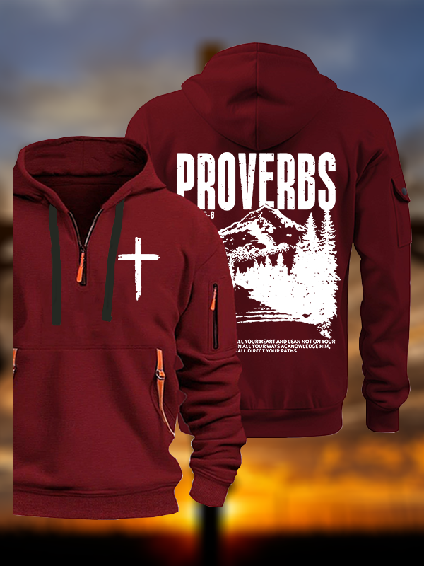 Proverbs 3:5-6 Jesus God Christian Zipper Hoodies