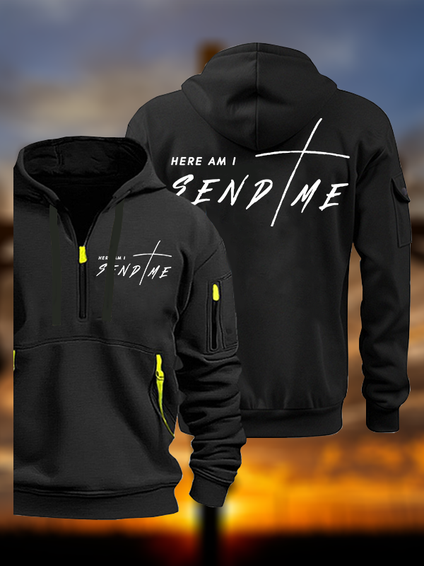 "Here Am I, Send Me"  Jesus God Christian Zipper Hoodies
