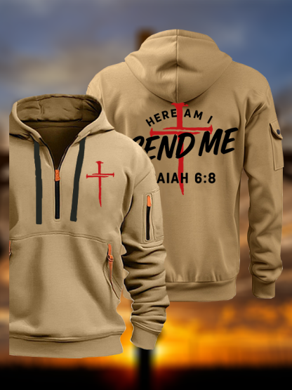 Here Am I Send Me  Jesus God Christian Zipper Hoodies