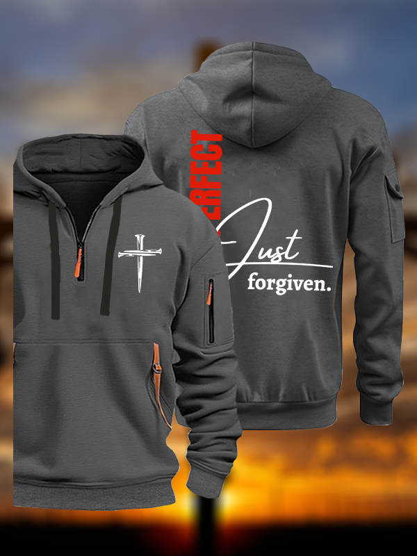 Not Perfect Just Forgiven Jesus God Christian Zipper Hoodies